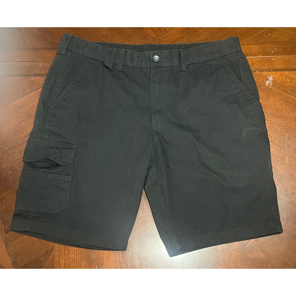 Brahma Men Cargo Work Shorts Black Soot 38 BR15100134122 Utility Hammer Loop EUC